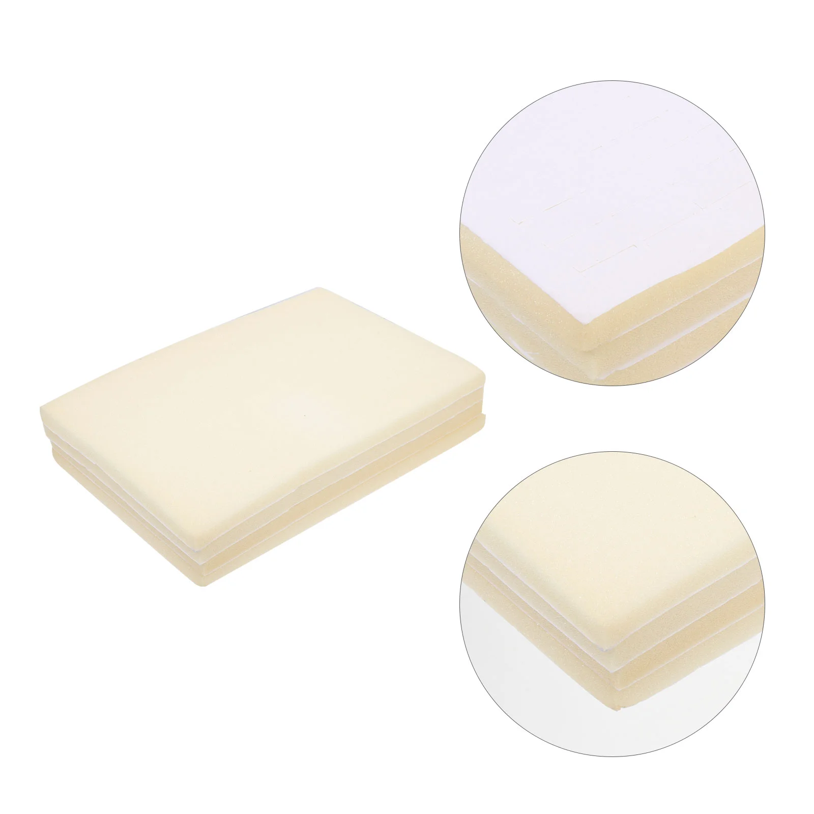 

4 Pcs Foam Mats Jewelry Box Pad Rings Insert Display Sponge Holder Earring Tray White Man