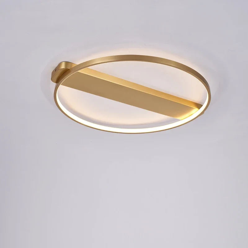 Ultra thin all copper ceiling lamp Nordic modern minimalist creative room bedroom lamp personalized children's room lamp image 4