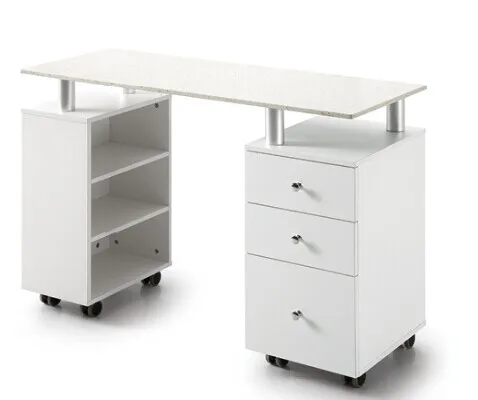 Manicure Table with Marble Top,Dust Collector Nail Salon Desk,80cm-180cm,Modern Spa Manicure Station,Commercial Salon Furniture