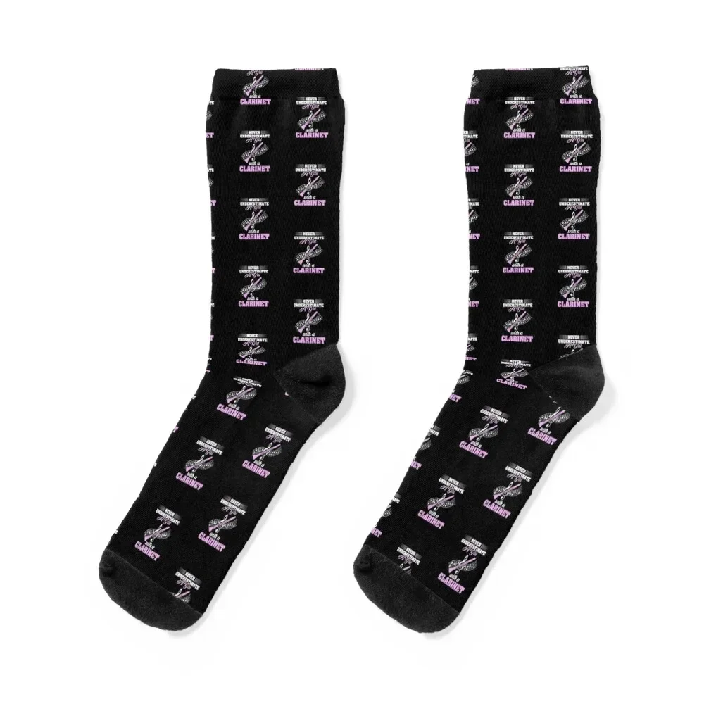 

Never Underestimate A Girl With A Clarinet Socks Men's Hiking boots hiphop football Girl'S Socks Men's