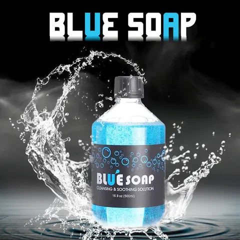 40/500ml 농축 문신 블루 비누 진정 비누 애프터 케어 솔루션 액체 피부 자극 방지 문신 스튜디오 공급