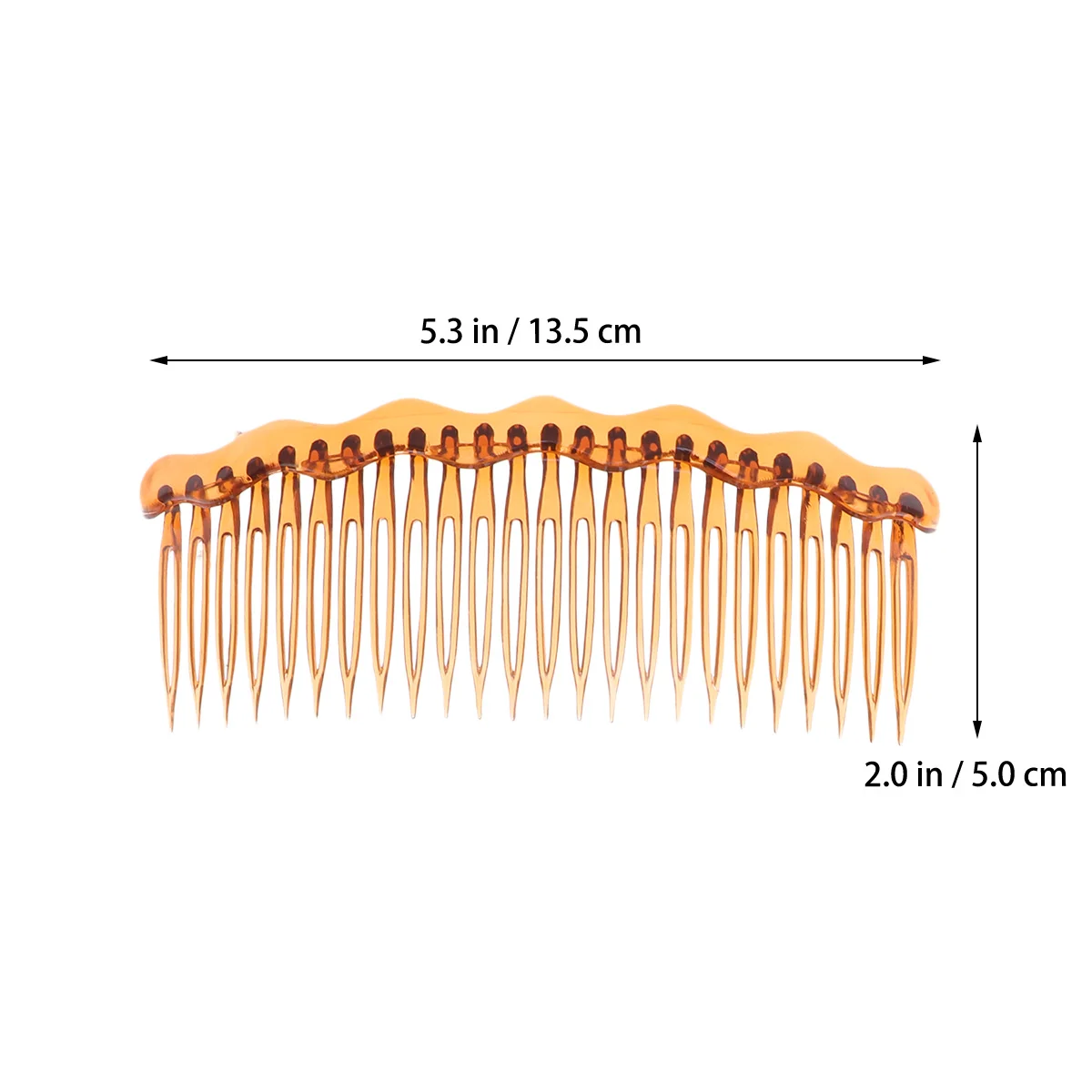 

4Pcs Fashionable Plastic Hair Combs Ideal Gift for Friends Family Partners Simple Design Unique Beauty Black Coffee