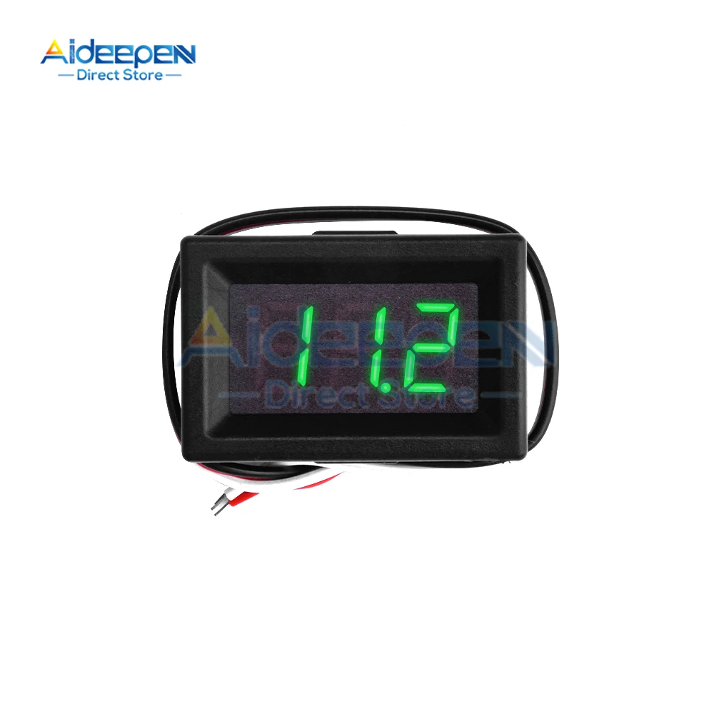 Painel de Voltagem Digital Medidor, voltímetro, DC 0 a 30V, vermelho, azul, verde, 6V, 12V, electromobile, motocicleta, carro