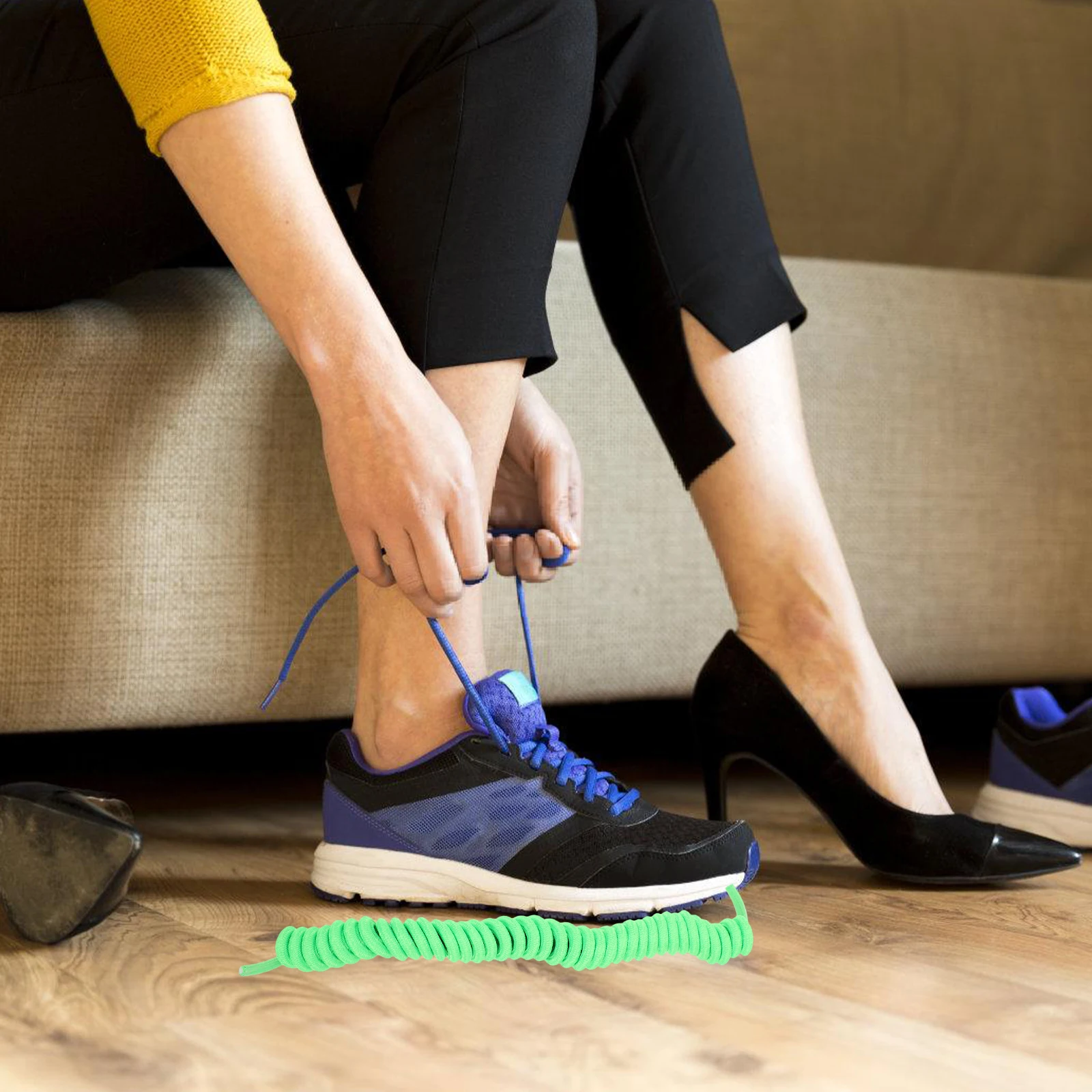 

2Pcs Spring Shoelaces Elastic Shoelaces for Sneakers and Sports Shoes Durable and Stylish Shoe Laces