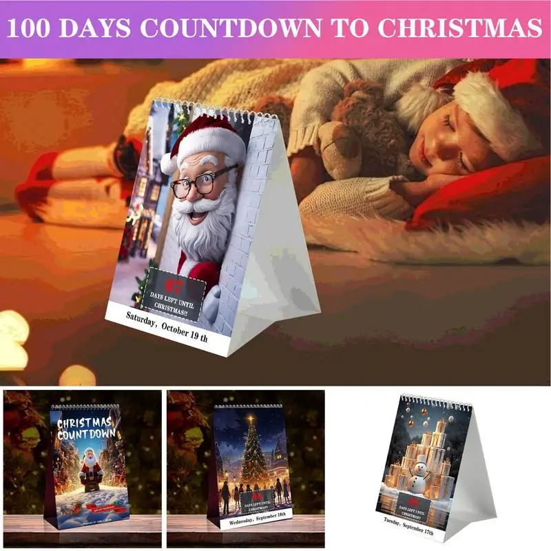 Imagem -05 - Christmas Countdown Calendar For Home Desktop Advent Calendar Decorar Quarto 100 Dias 2024