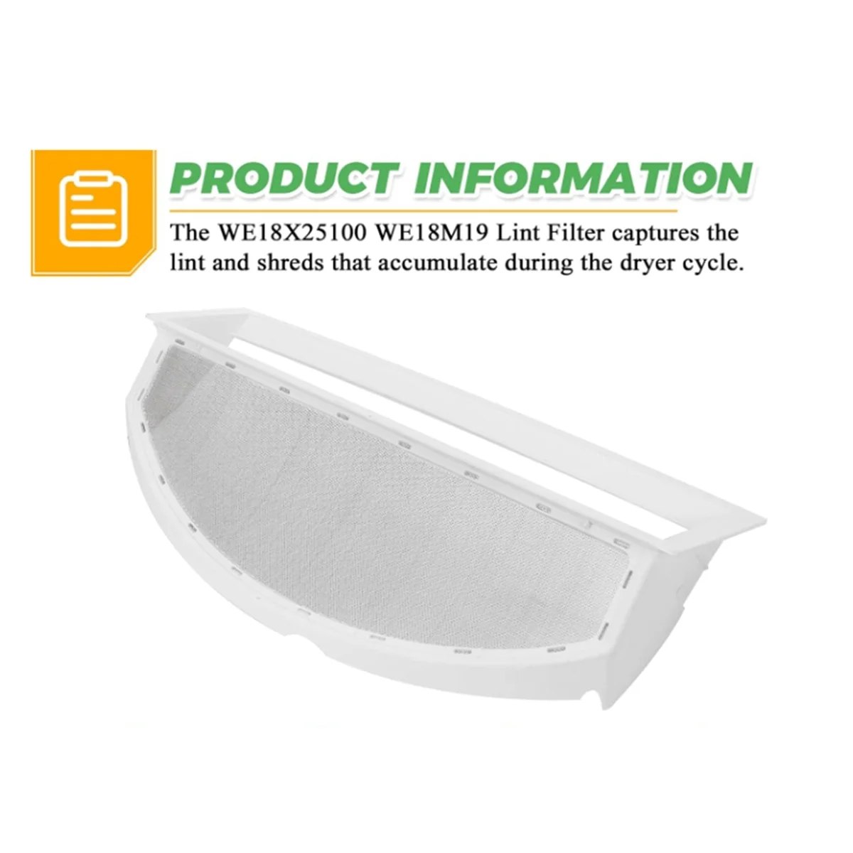 WE18X25100 WE18M19 مجفف الوبر مرشح الشاشة شبكة الشاشة لمجففات GE يستبدل WE18M30 WE18M28 AP 6037511   PS 11767017