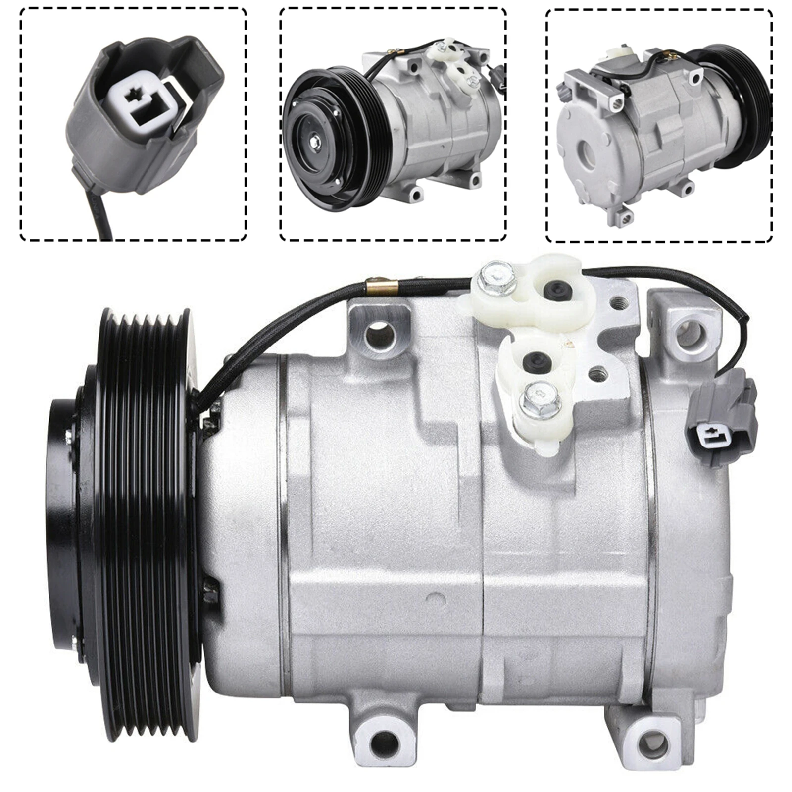 12V AC Air Conditioner Compressor With Clutch Fit For Honda Ridgeline 3.5L 2006 2007 2008 Durable Material Easy installation