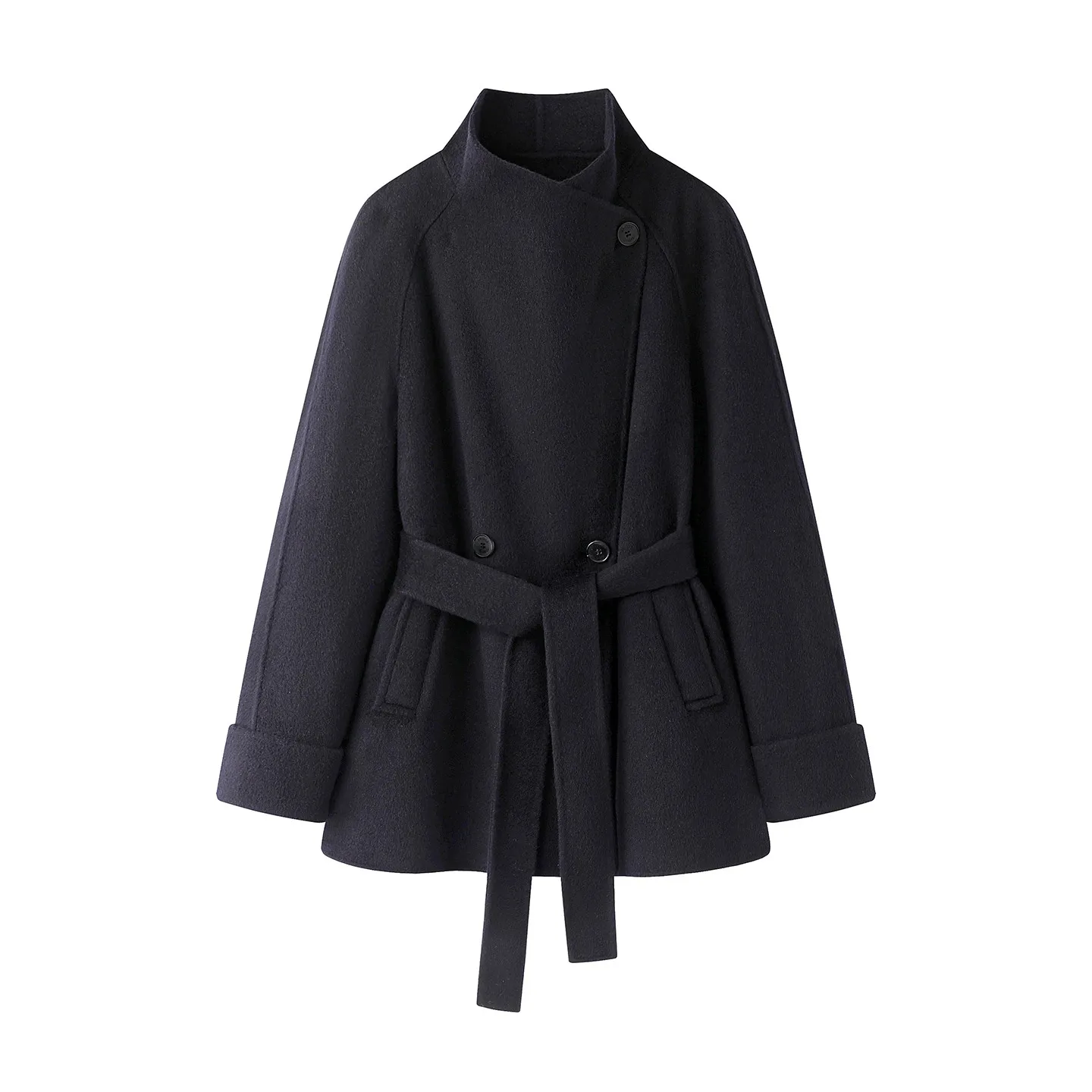 

Двустороннее шерстяное пальто Ele, женская утягивающая верхняя одежда с застежкой на талии, средней длины, Sli, осень Faion 2025