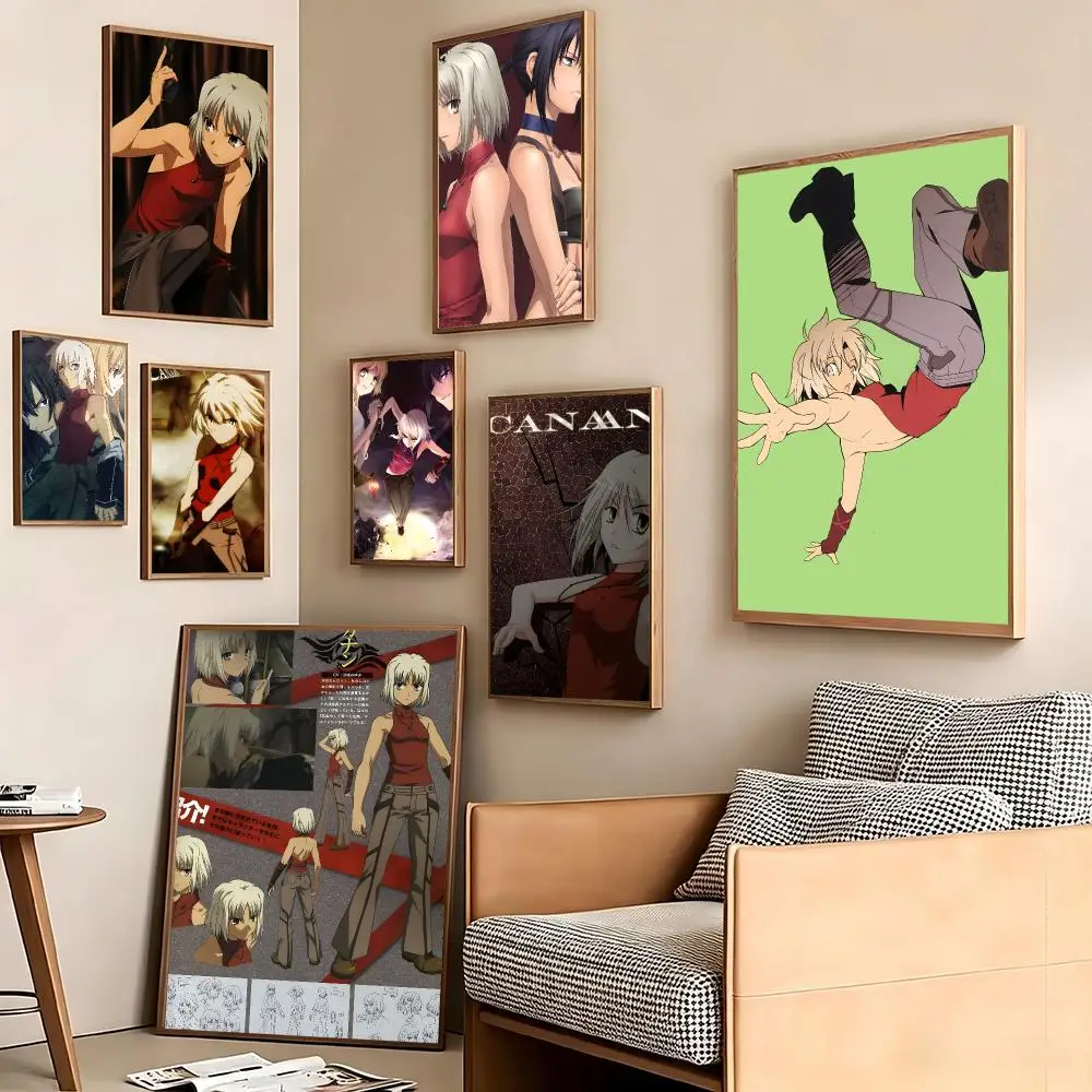C-CANAAN Anime Poster Pegatina artistica HD autoadhesiva impermeable para salon dormitorio