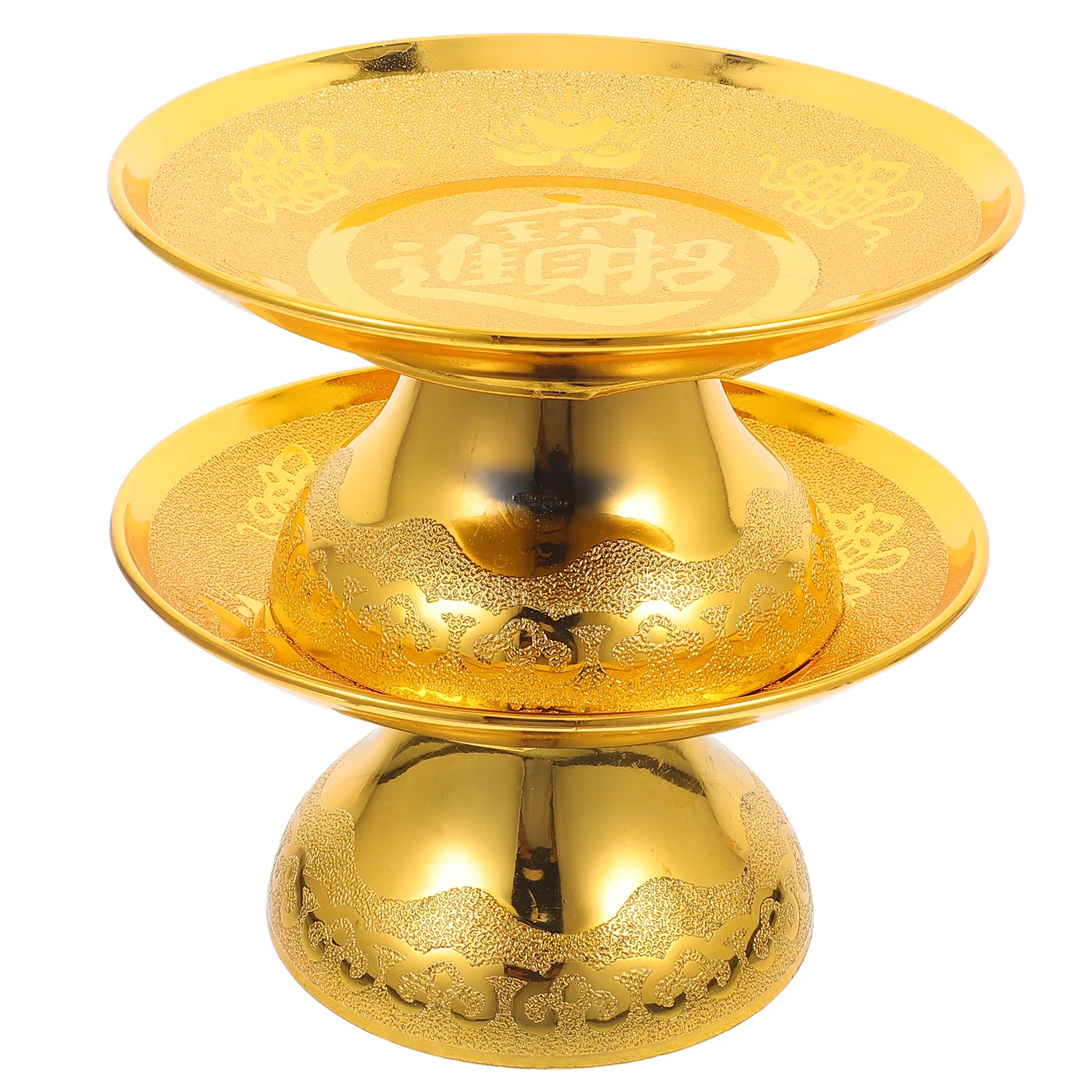

2Pcs Fruit Plate Practical Long Lasting Contains Various Substances Offering Bowl Wealth God Snack Dessert Temple Tray