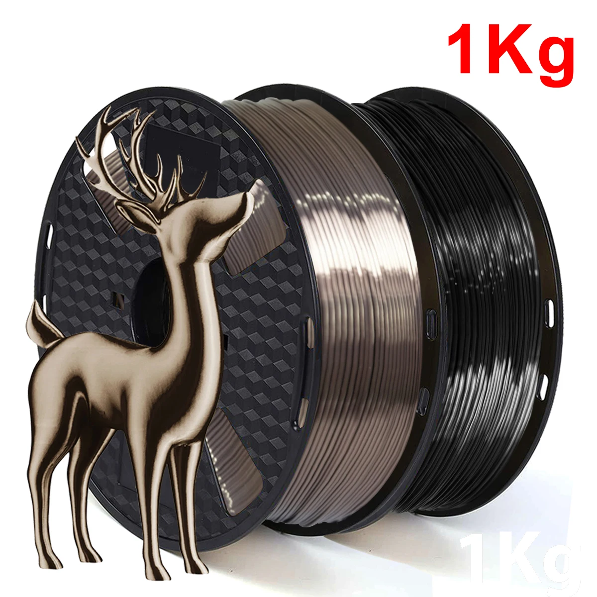 250g 500g 1Kg PLA Silk Rose Gold 3D Printer Filament 1.75mm 3D Printing Material Silk Pla Black Wire Vacuum Packaging