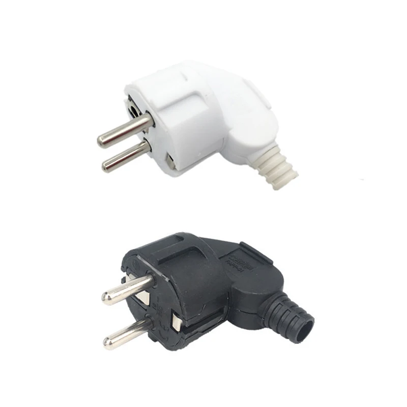 1pcs EU Plug Adapter 16A Male Replacement Outlets Rewireable Schuko Electeic Socket Euro Connector For Power Extension Cable