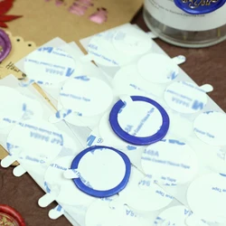 100Pcs Wax Seal Stamp Adhesive Sticker Round Double-Sided Adhesive Tape Envelope Label Wax Sealing Stamp Sticker