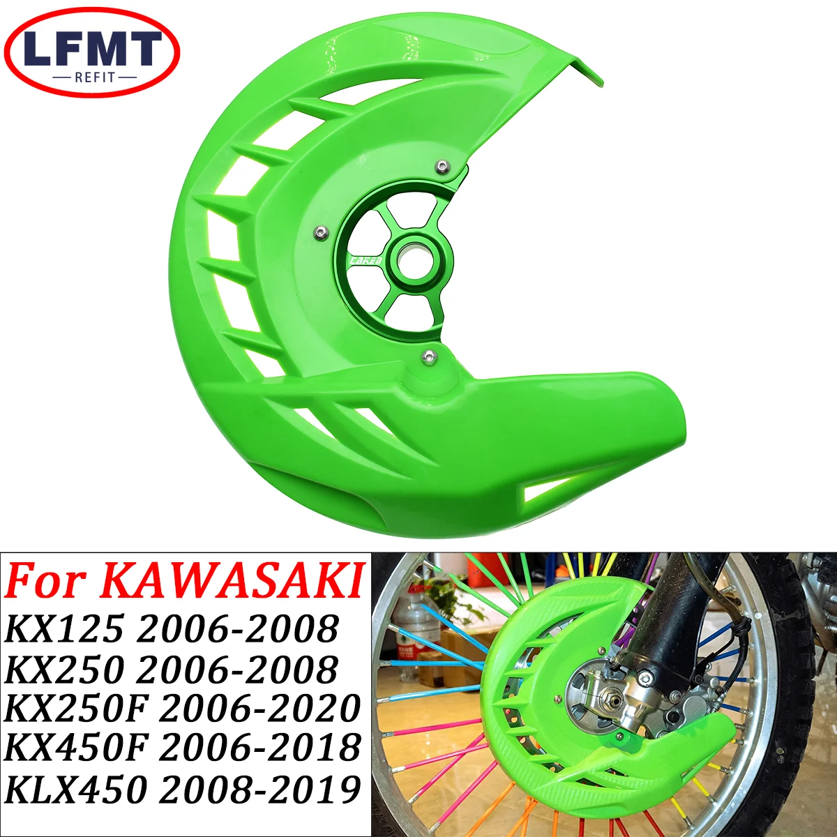 

Motorcycle Front Brake Disc Guard Protector Cover For Kawasaki KX125 KX250 KX250F KX450F KLX450 KX 125 250 250F 450F 2006-2020