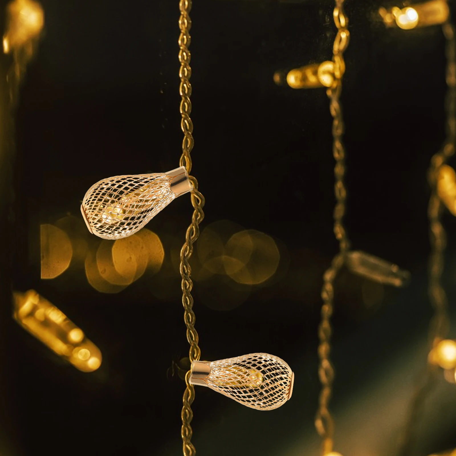 20 قطعة عيد الميلاد ضوء سلسلة عاكس الضوء سلك شبكة لمبة صغيرة الثريا غطاء قلادة الظل لطاولة السرير الطابق الإضاءة ديكور #2