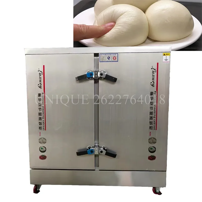 فرن كونترتوب للخبز بالبخار مزدوج الأبواب ، غاز تلقائي ، عربة بخار طعام تجارية كهربائية