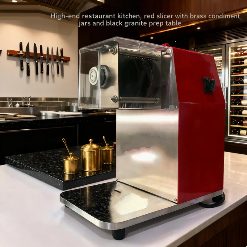 ماكينة تقطيع اللحوم العمودية متعددة الوظائف ماكينة تقطيع اللحوم الكبيرة مجموعة سكاكين المطبخ الأوتوماتيكية القابلة للإزالة قطاعة اللحوم