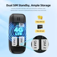 SERVO BM10 Super Mini Pocket 4G LTE Feature Phone Dual SIM Speed Dial Call Recording Blacklist MP3 Player Alarm Clock Cellphone 4