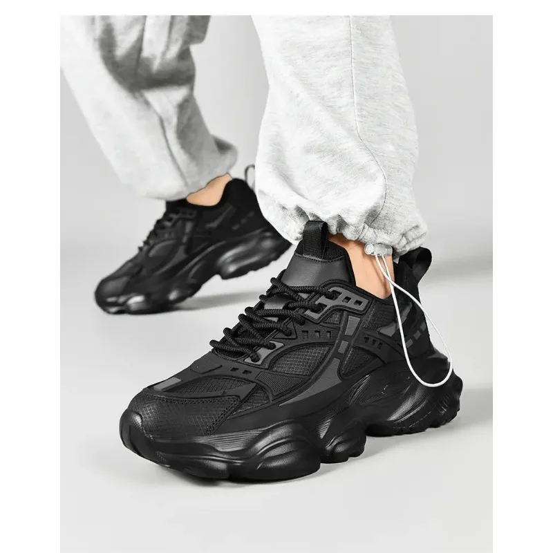 

High Quality Athletic Male Sneakers Men's Sneakers Casual Athletic Walking Sneakers Male Black High Quality Trend Platform