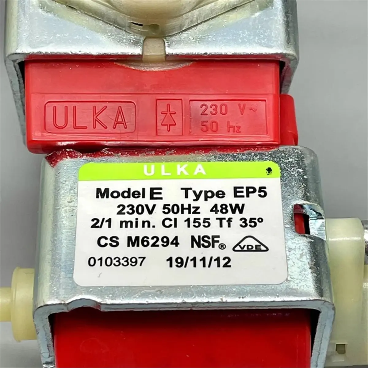 (LBER) Водяной насос для кофемашин Ulka EP5 48W 230V, Bauknecht 481236018581, DeLonghi 5132106900, 422245945091