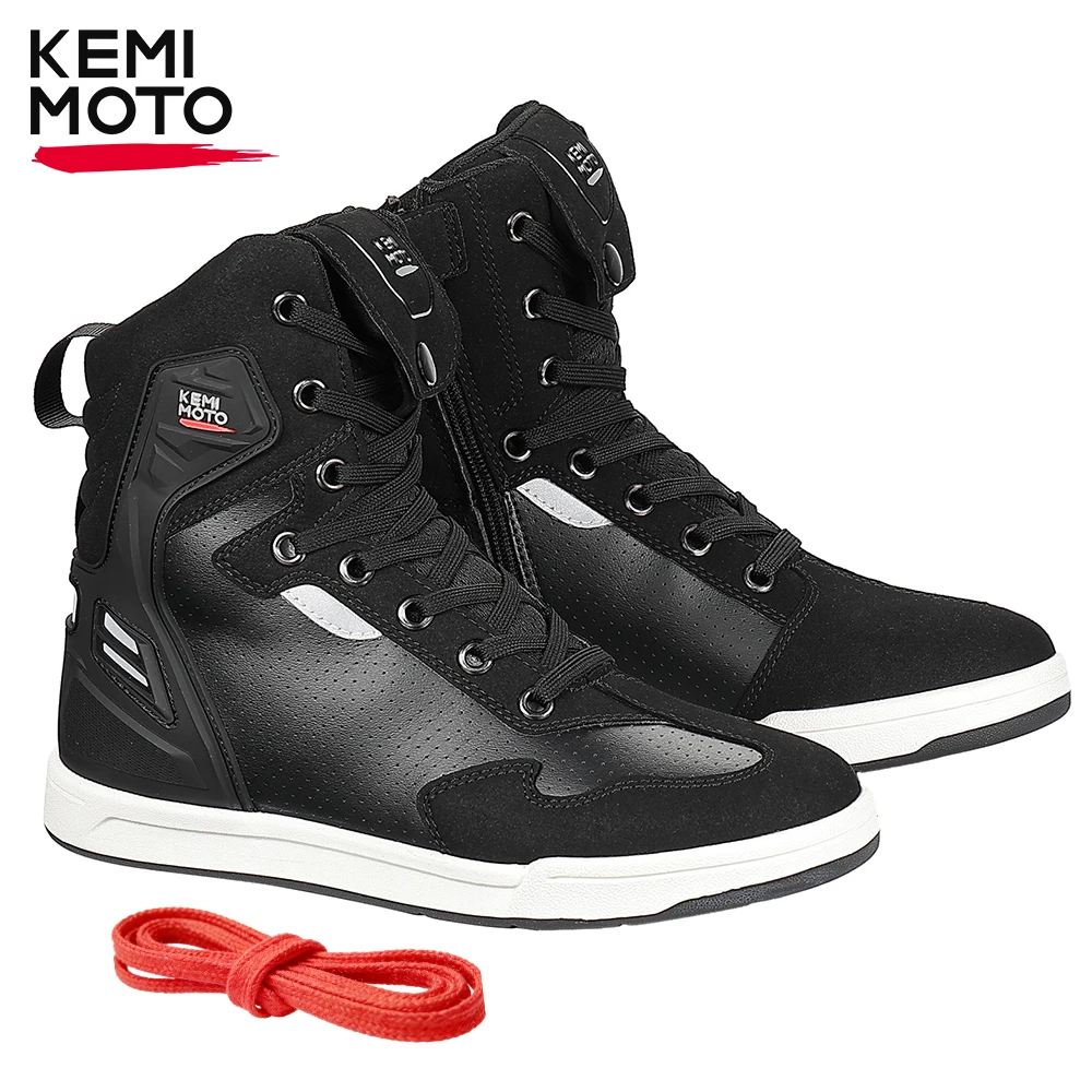 

Мотоциклетные ботинки для мужчин, летние, дышащие, с защитой голеностопа, противоударные, светоотражающие, нескользящие, для повседневной езды, короткие ботинки