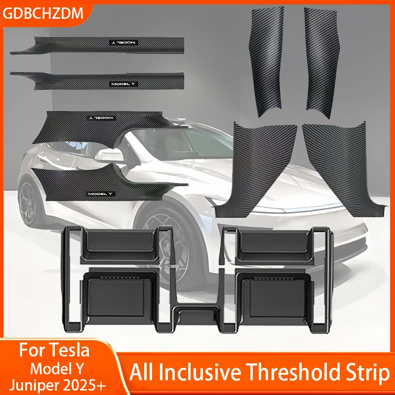 

For New Tesla Model Y Juniper 2025+ ABS Front Rear Door Sill Protector Threshold Strip Anti-kick Guard Panel Waterproof Pad