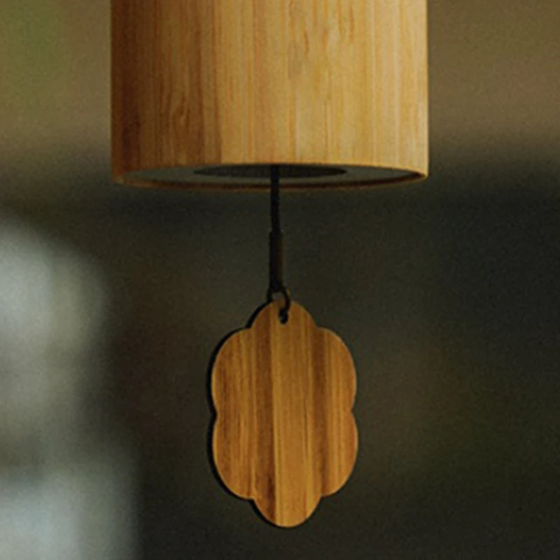 G وتر الشتاء نمط الخيزران 8-Tone وتر الرياح الدقات الخيزران الطبيعي الرياح الدقات في الهواء الطلق حديقة جناح الزينة سهلة الاستخدام