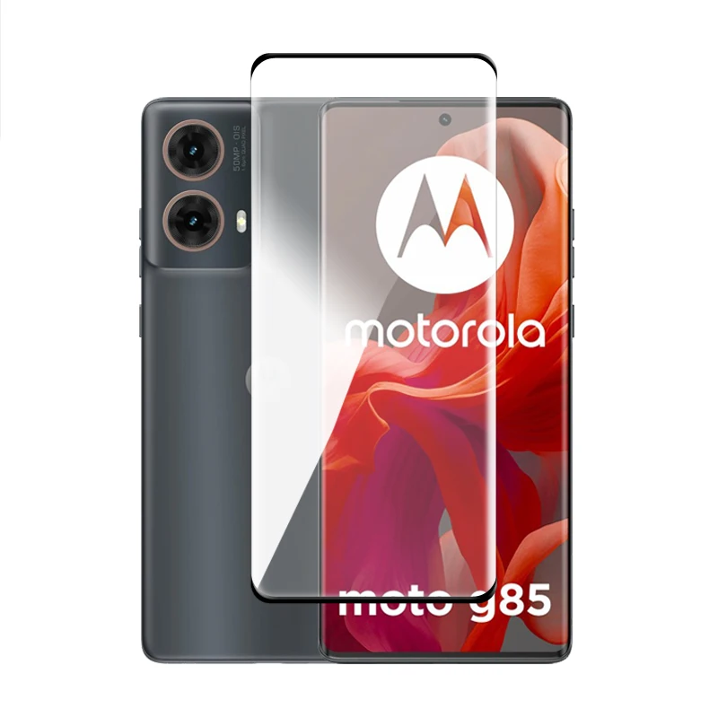 For Motorola Moto G85 Glass Full Cover 3D Curved Screen Protector For Moto G85 Tempered Glass For Motorola Moto G85 Lens Film