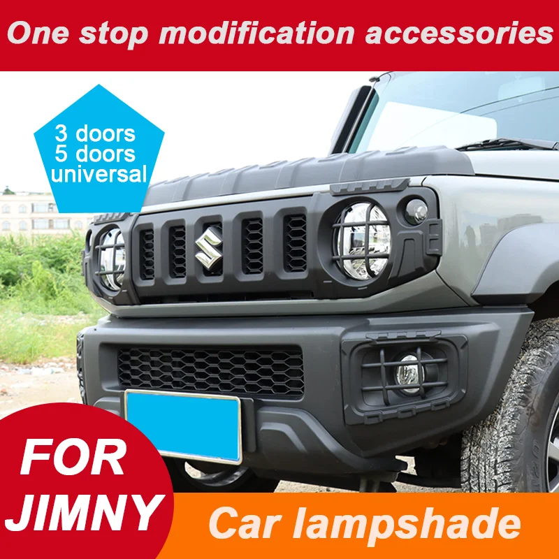 

Накладка на крышку топливного бака, передняя противотуманная фара, капот для Jimny, 5-дверная, 3-дверная, 2019-2020, крышка освещения, Стайлинг автомобиля, внешние аксессуары, ABS