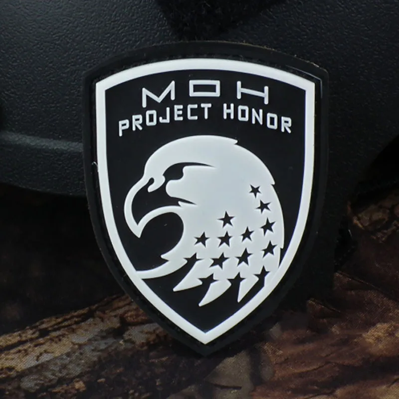 Progetto Honor Medal of Honor Luminous PVC Hook Backing Armband Morale Badge distintivi militari usa e getta impermeabili consegna gratuita