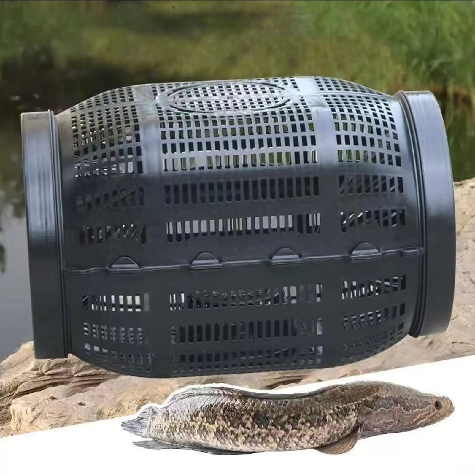 Fish Trap Portable Minnow Trap Crab Cage Fishing Accessories for Catch Eel Shrimp Turtle Lake Pond Saltwater Freshwaters view 3