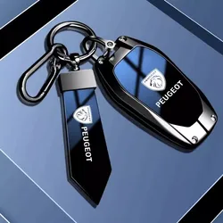 Zinc Alloy Car Flip Remote Key Case Fob Cover Holder Shell For Peugeot 208 3008 308 508 408 2008 4008 Auto Keychain Accessories