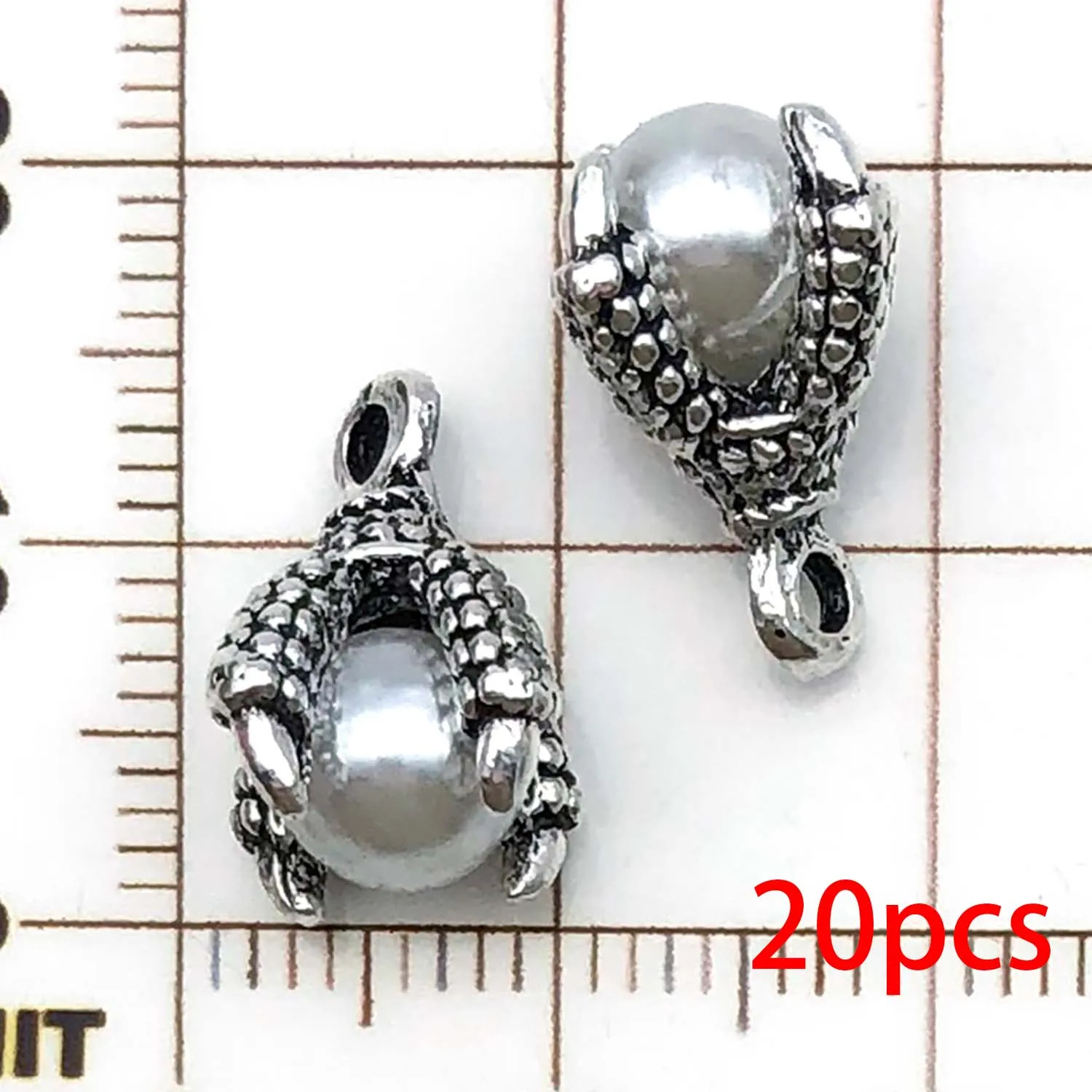 20pcs Colorful Alloy Dragon Claw Charms