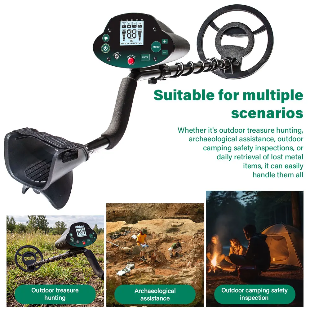 8 Inch IP68 Waterproof Search Coil Metal Detector MD-5030P High Accuracy Disc Notch Pinpoint Modes For Treasure Hunter view 4