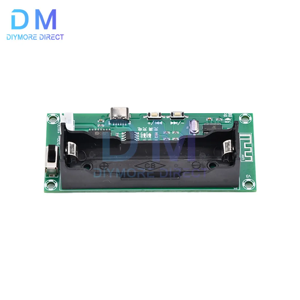 XH-A153 PAM8403 Bluetooth Amplifier Board DC 5V 3W*2 2.0 Channel Audio AMP With 18650 Battery Case