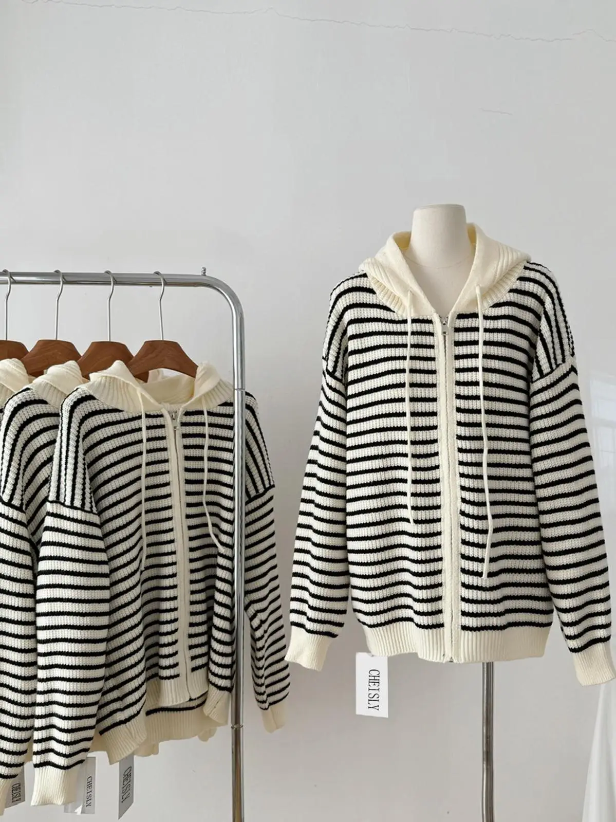 

Striped Knitted Cardigan Autumn Women's Clothes Cardigan for Women Knitwear Sweater Women Korean Style Women's Clothing Y2k