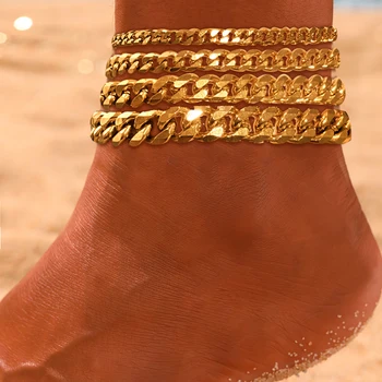 Stainless steel anklet Multiple chain thickness specifications Classic fashion anklet For…