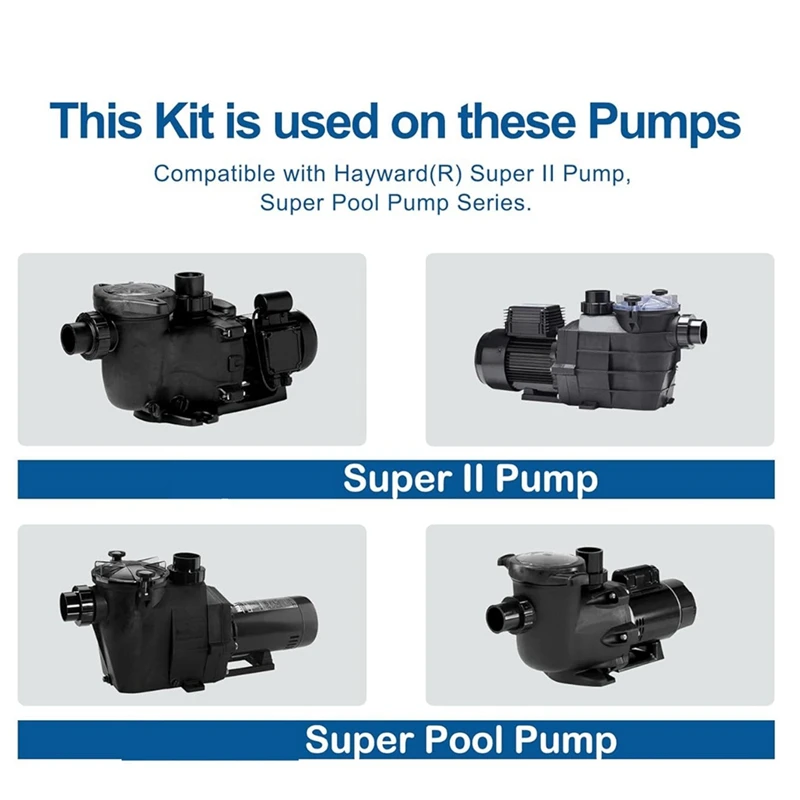 GM-O-Ring Reparatur SP3000X Kit für Hayward Super SPX1600 Pumpe mit Wellendichtung Montage Pool Reinigungswerkzeuge Pool Ausrüstung