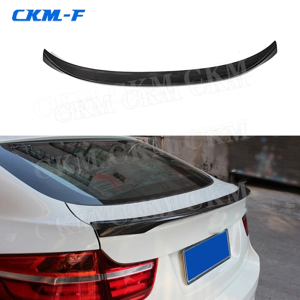 

Carbon Fiber Rear Trunk Lip Spoiler Bumper Wings For BMW X6 E71 F16 2008-2018 M Style Car Boot External Decoration