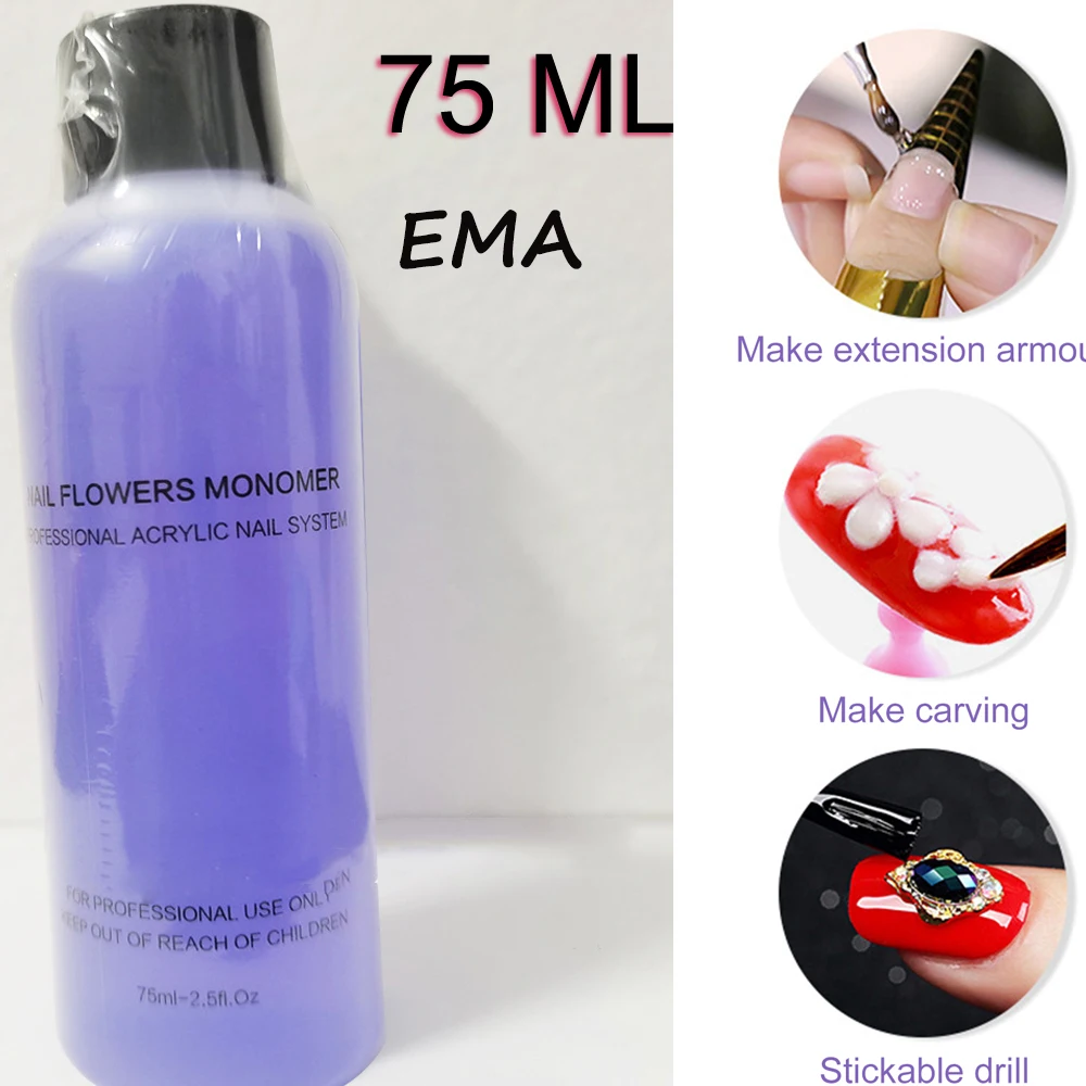 120ML EMA-akrylowy płynny Monomer 2.5FL.OZ profesjonalny przedłużacz do paznokci butelka z płynem kryształowy płyn do zdobienia paznokci-1