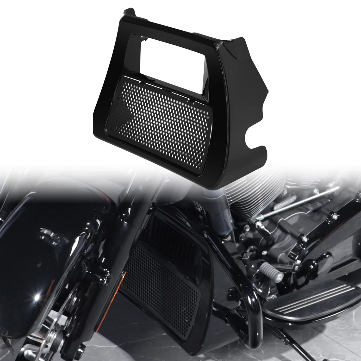 

Vivid Black Chin Spoiler For Harley Davidson Touring 121 CVO Road Glide Street Glide 2023-2025 Road Glide Street Glide 2024-2025