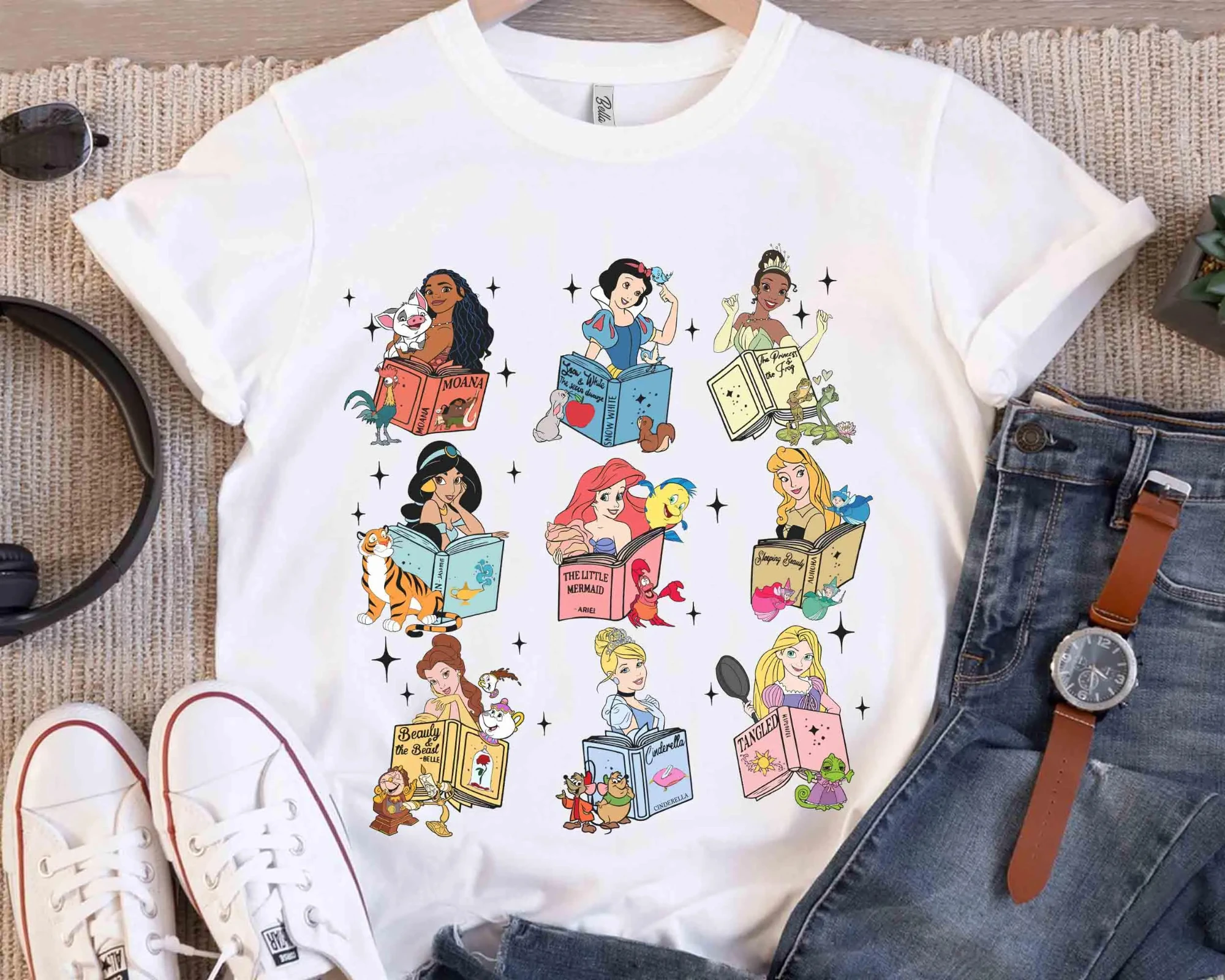 T-shirt du club de lecture du personnage de la princesse Disney, T-shirt parfumé Belle Reading, cadeau du bibliothécaire Disney, cadeau pour les amateurs de livres