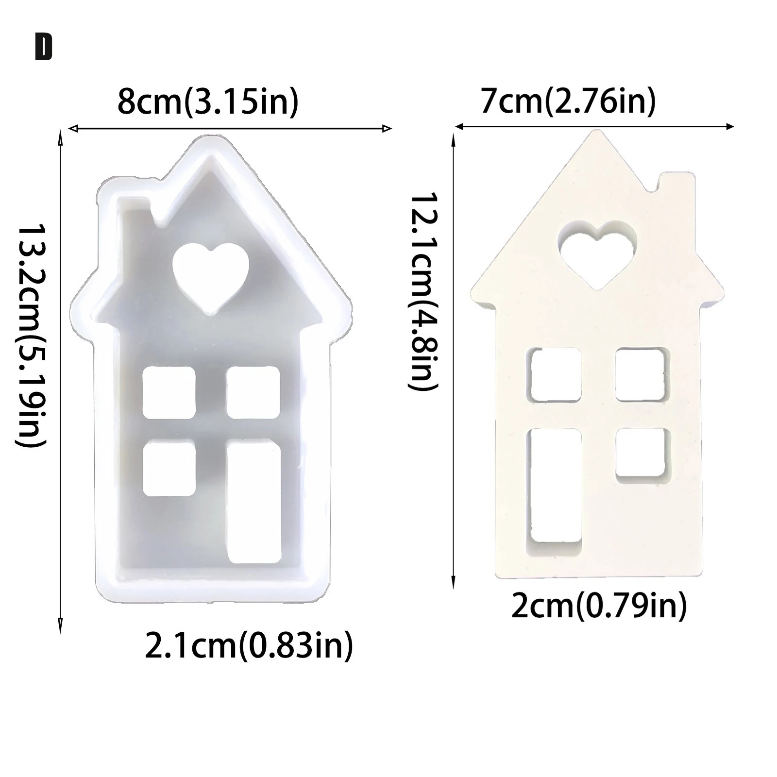 Love House ornamenti stampo in Silicone Base portacandele stampo in Silicone cemento fai da te gesso decorazioni per la casa stampo stampi in resina