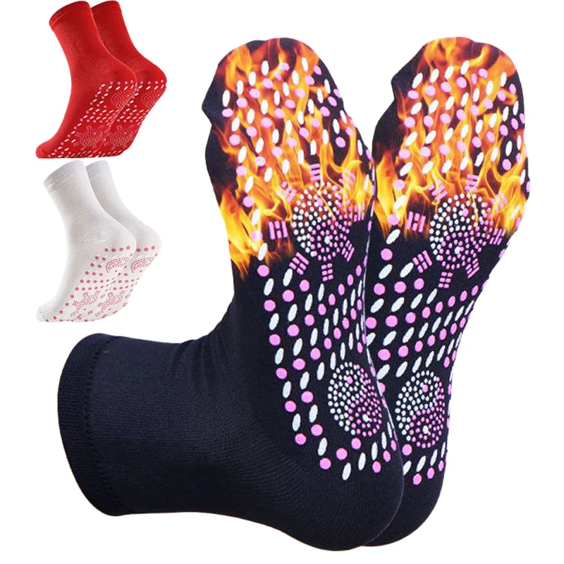 الجوارب المهنية للجنسين ذاتية التدفئة الرعاية الصحية الجوارب التورمالين العلاج المغناطيسي مريحة للتنفس مدلك قدم دافئ