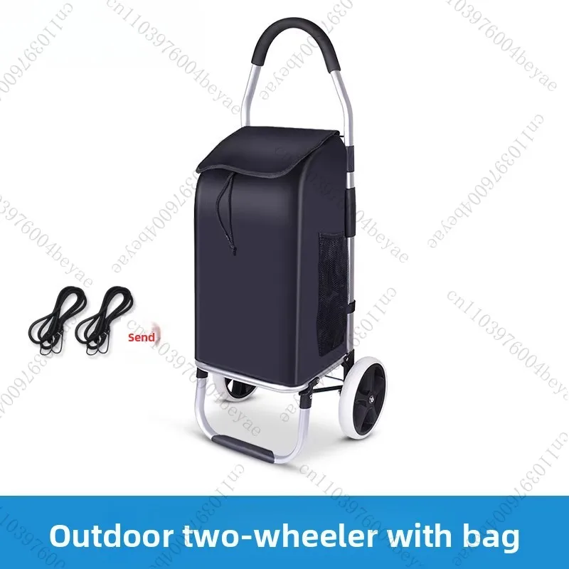

Shopping Cart Portable Market Cart with Bag with Wheels Foldable for Outdoor and Store Use