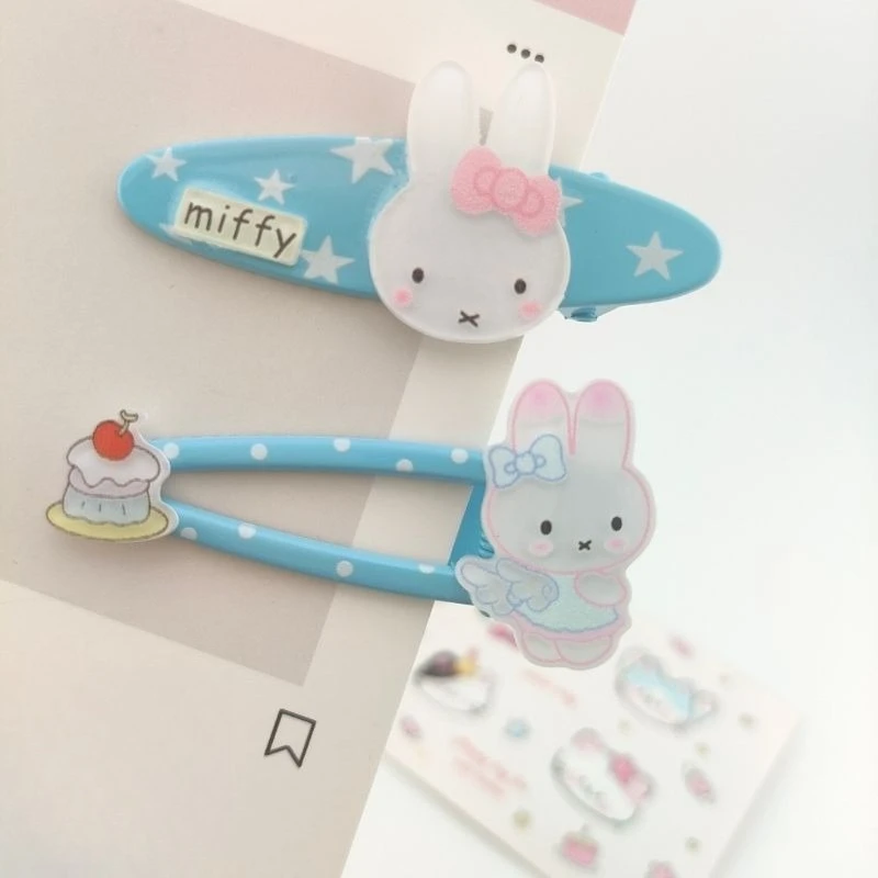 Miffy Hair Clip, High-Value Cartoon DIY Rabbit-Shaped Doll Patch, Creative Sweet and Cute Girly All-Match Duckbill Bangs Clip view 3