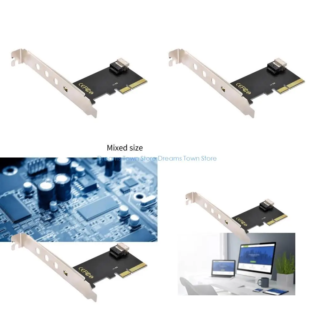 

HX6A PCIE 4X Adapter SFF-8639 до SFF8654 Slimlines NVME PCIE SSD Converter для материнской платы