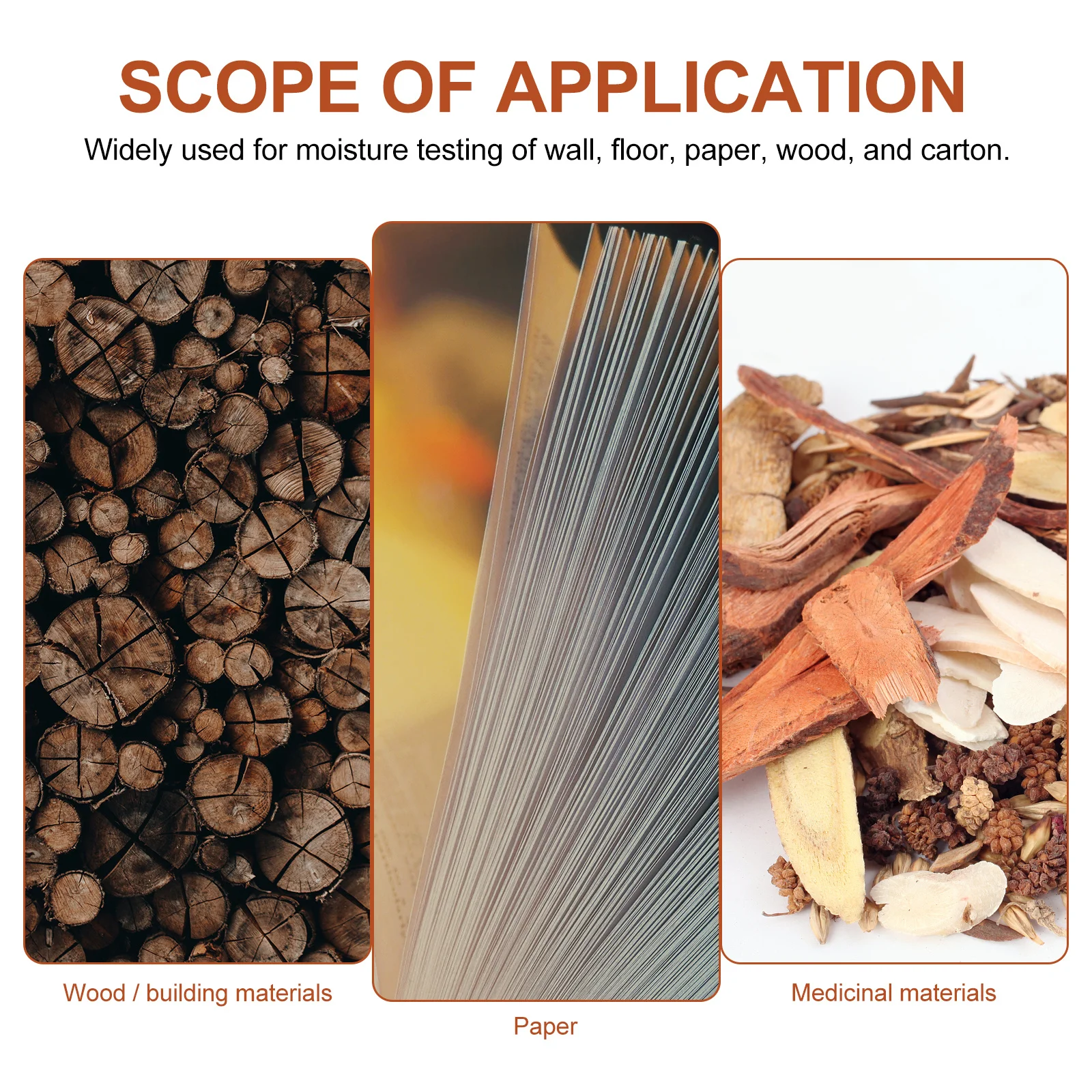 

1pc Wood Moisture Meter Handheld Lcd Sharp Probe Portable Tester For Wall Floor Paper Carton Household Waterproof Cover