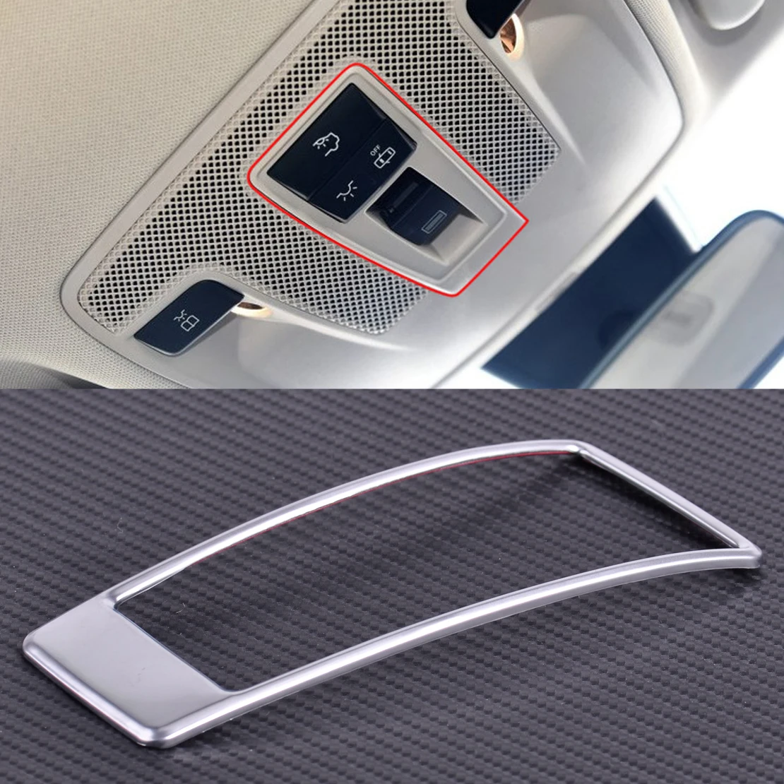 Car-styling Sunroof Light Switch Decor Trim Frame Cover Fit for Mercedes Benz GLA CLA A B Class X156 C117 W176 W246 2015 2016