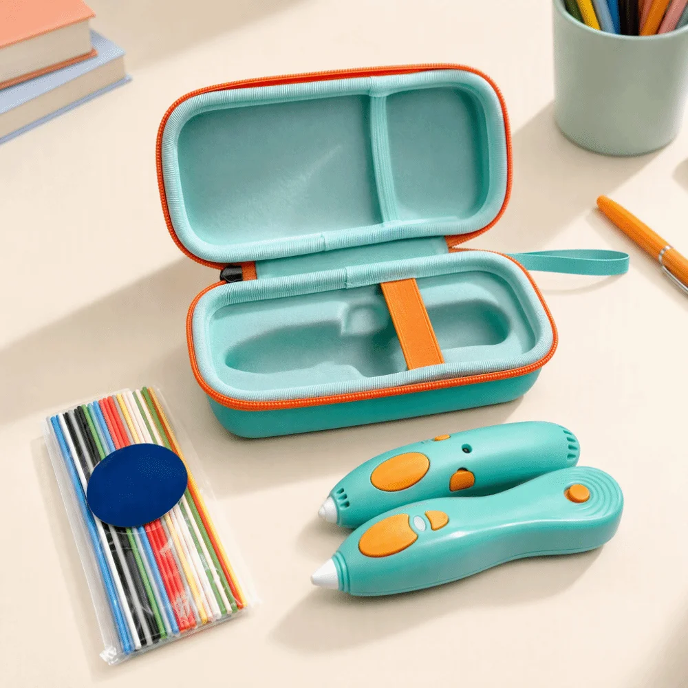 Portable 3D Pen Case Lightweight Mesh Pocket 3D Printing Pen Accessories Case Pen Slot Anti-fall for 3Doodler Start+ Essentials